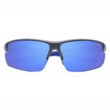 Polaroid PLD-7027S-RIW-5X-72 Sports Sunglasses Size - 72 Matte Black / Blue Mirrored