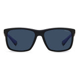 Polaroid PLD-7043S-0VK-C3-57 Square Sunglasses Black / Blue Size - 57