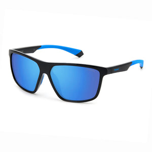 Polaroid PLD-7044S-OY4-5X-60 Sports Sunglasses Size - 60 Black / Blue Mirrored