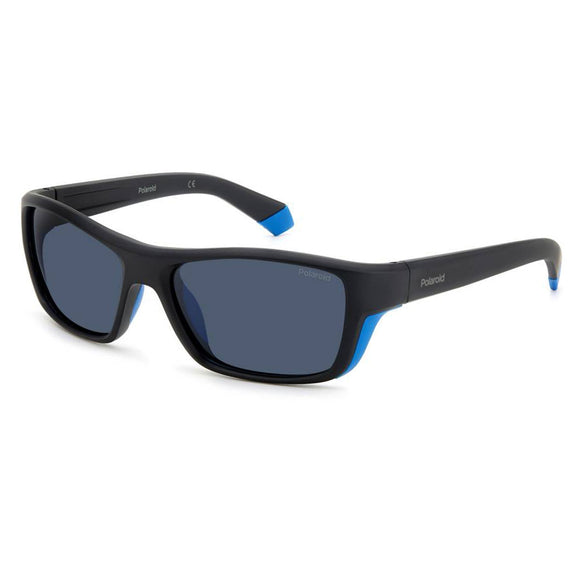 Polaroid PLD-7046S-OY4-C3-57 Rectangle Sunglasses Size - 57 Black / Blue
