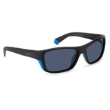 Polaroid PLD-7046S-OY4-C3-57 Rectangle Sunglasses Size - 57 Black / Blue