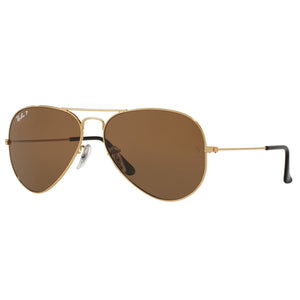 Ray-Ban RB-3025I-001-57-58 Aviator Polarized Sunglasses Size - 58 Golden / Brown Polarized