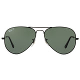 Ray-Ban RB-3025I-002-58-58 Aviator Polarized Sunglasses Size - 58 Black/ Green Polarized