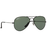 Ray-Ban RB-3025I-002-58-58 Aviator Polarized Sunglasses Size - 58 Black/ Green Polarized