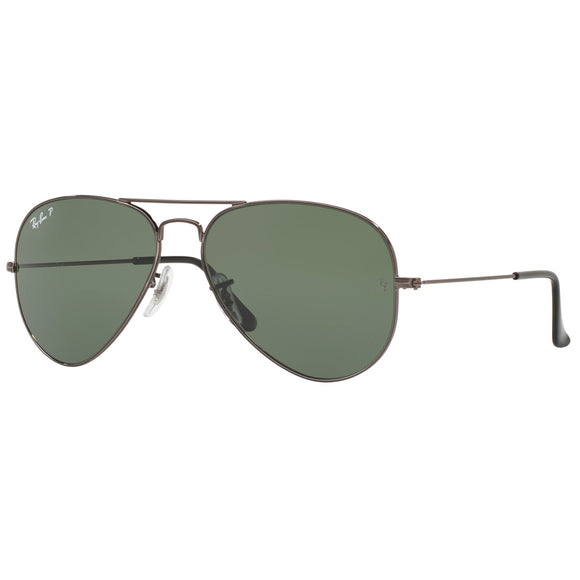 Ray-Ban RB-3025I-004-58-58 Aviator Polarized Sunglasses Size - 58 Gunmetal / Green Polarized