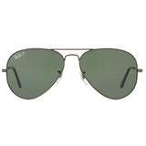 Ray-Ban RB-3025I-004-58-58 Aviator Polarized Sunglasses Size - 58 Gunmetal / Green Polarized