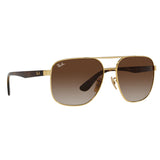 Ray-Ban RB-3678I-001-13-58 Square Sunglasses Size - 58 Gold / Brown Gradient