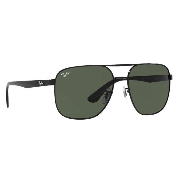 Ray-Ban RB-3678I-002-71-58 Square Sunglasses Size - 58 Black / Green