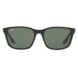 Ray-Ban RB-4269I-601-9A-56 Rectangle Polarized Sunglasses Size - 56 Black / Green Polarized