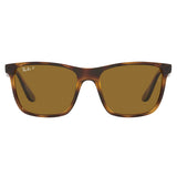 Ray-Ban RB-4349I-710-83-56 Rectangle Polarized Sunglasses Size - 56 Tortoise / Dark Brown Polarized