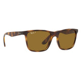 Ray-Ban RB-4349I-710-83-56 Rectangle Polarized Sunglasses Size - 56 Tortoise / Dark Brown Polarized