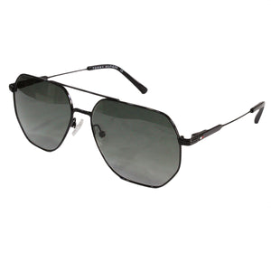 Tommy Hilfiger TH-1569-C1-58 Rectangle Polarized Sunglasses Size - 58 Black / Black