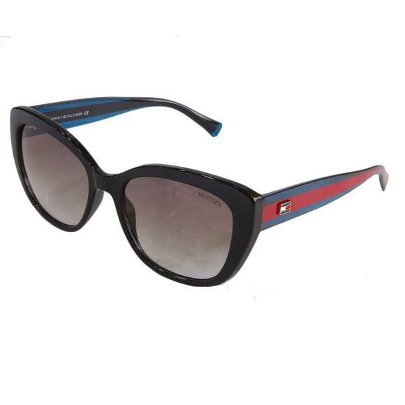 Tommy Hilfiger TH-1580-C1-54 Cat-Eye Sunglasses Size - 54 Black/ Grey