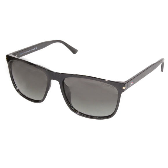 Tommy Hilfiger TH-1581PL-C1-57 Rectangle Polarized Sunglasses Size - 57 Black/ Black