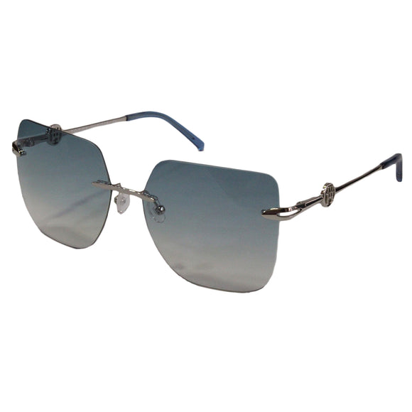 Tommy Hilfiger TH-2641-C1-58 Butterfly Sunglasses Size - 59 Silver/ Blue