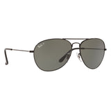 Ray-Ban RB-3432I-002-58-59 Aviator Polarized Sunglasses Size - 59 Black / Black