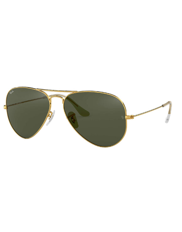 Ray-Ban RB-3025I-L0205-58 Aviator Sunglasses Size - 58 Gold / Green