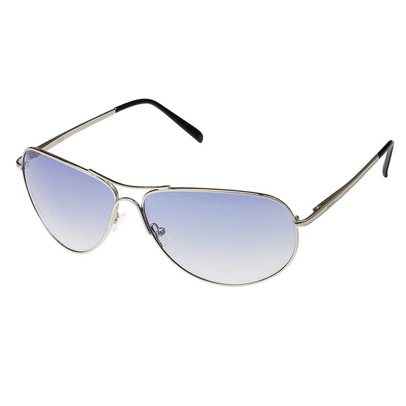 Fastrack M050BU2 Aviator Sunglasses Size - 64 Silver / Blue