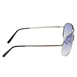 Fastrack M050BU2 Aviator Sunglasses Size - 64 Silver / Blue