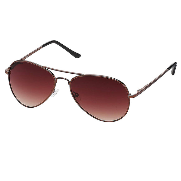 Fastrack M069BR1 Aviator Sunglasses Size - 58 Brown / Brown