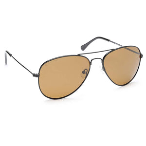 Fastrack M138BR6P Aviator Polarized Sunglasses Size - 58 Black / Brown