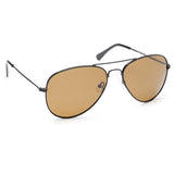 Fastrack M138BR6P Aviator Polarized Sunglasses Size - 58 Black / Brown