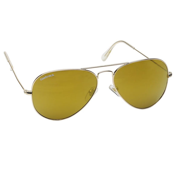 Fastrack M165BR23G Aviator Sunglasses Size - 48 Golden / Brown