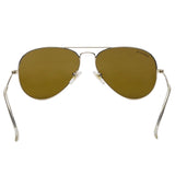 Fastrack M165BR23G Aviator Sunglasses Size - 48 Golden / Brown