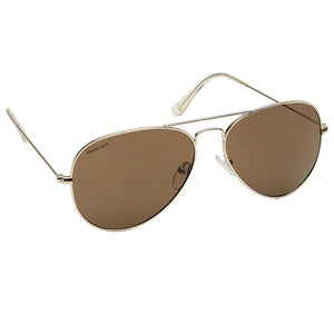 Fastrack M165BR2 Aviator Sunglasses Size - 48 Golden / Brown