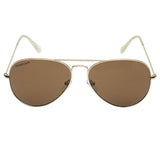 Fastrack M165BR2 Aviator Sunglasses Size - 48 Golden / Brown