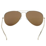 Fastrack M165BR2 Aviator Sunglasses Size - 48 Golden / Brown