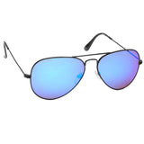 Fastrack M165BU24G Aviator Sunglasses Size - 58 Black / Blue