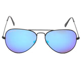 Fastrack M165BU24G Aviator Sunglasses Size - 58 Black / Blue