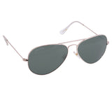 Fastrack M165GR17G Aviator Sunglasses Gold / Green