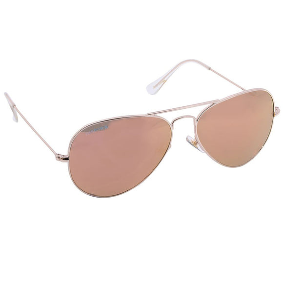 Fastrack M165GR21G Aviator Sunglasses Size - 57 Golden / Brown