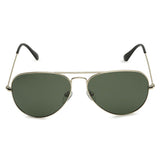 Fastrack M165GR8P Aviator Polarized Sunglasses Gold / Green