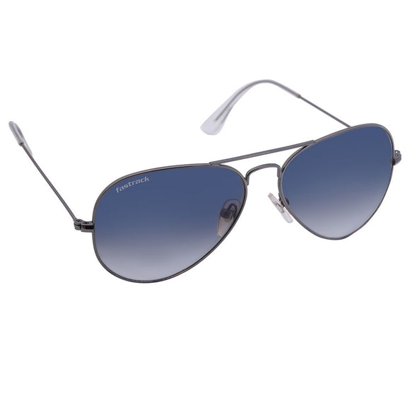 Fastrack M165GY19G Aviator Sunglasses  Silver / Blue