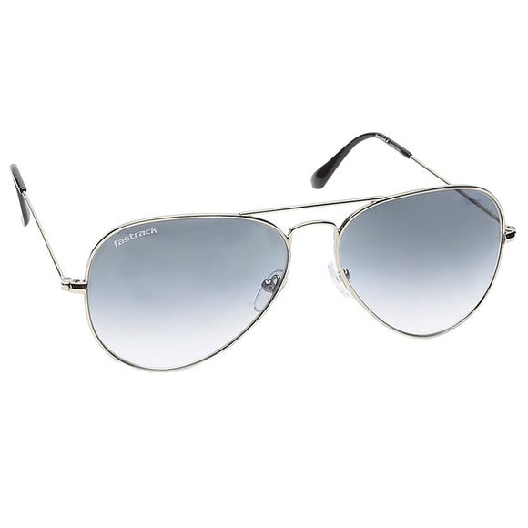 Fastrack M165GY20G Aviator Sunglasses Size - 58 Silver / Grey
