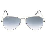 Fastrack M165GY20G Aviator Sunglasses Size - 58 Silver / Grey