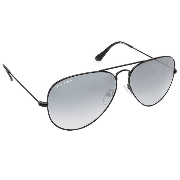 Fastrack M165SL38G Aviator Sunglasses Size - 58 Black / Grey