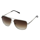 Fastrack M183BR1 Square Sunglasses Size - 59 Silver / Brown