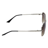 Fastrack M183BR1 Square Sunglasses Size - 59 Silver / Brown