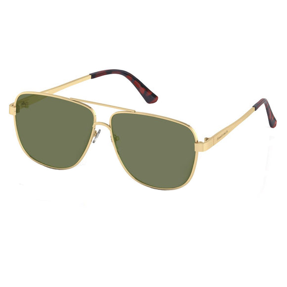 Fastrack M183GR5P Rectangle Polarized Sunglasses Gold / Green