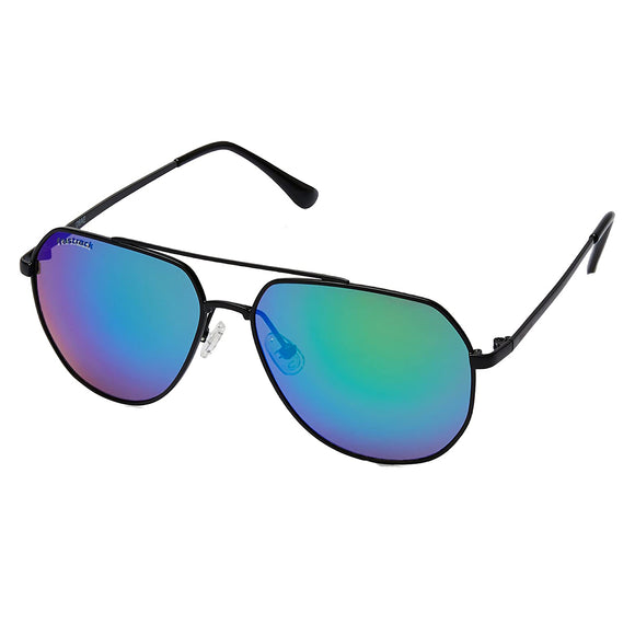 Fastrack M186BU1 Aviator Sunglasses Size - 58 Black / Blue