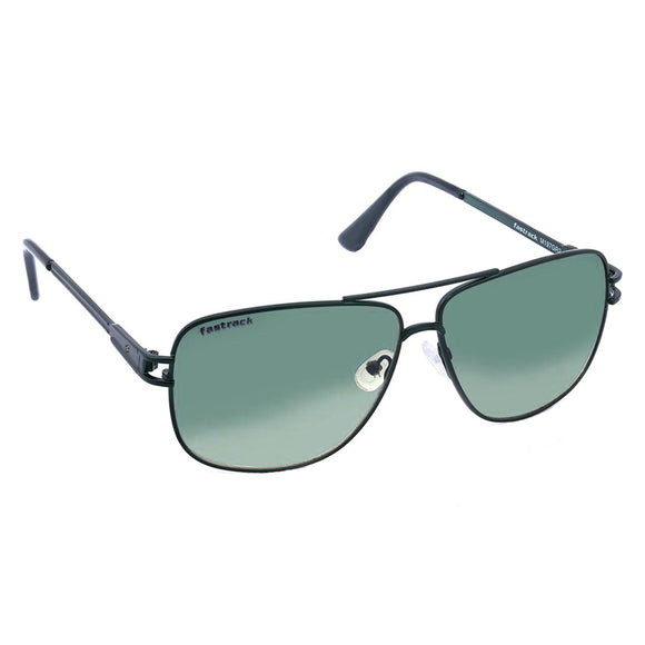 Fastrack M197GR2 Rectangle Sunglasses Size - 58 Green / Green