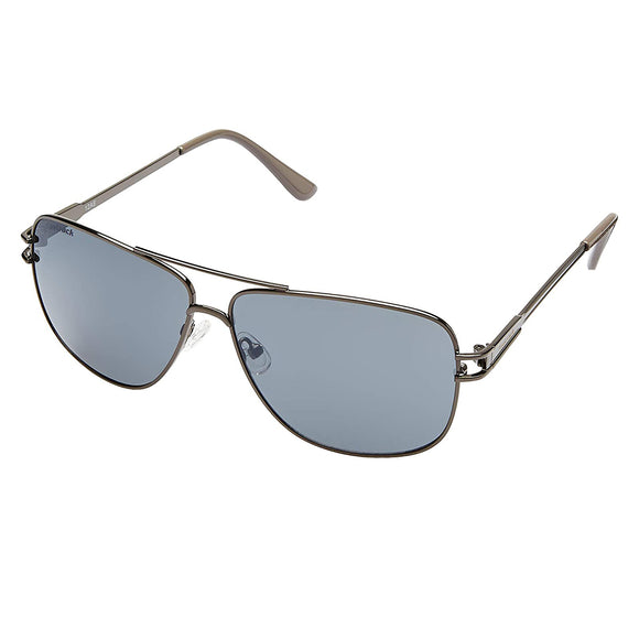 Fastrack M197SL5 Rectangle Polarized Sunglasses Size - 57 Silver / Grey