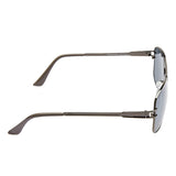 Fastrack M197SL5 Rectangle Polarized Sunglasses Size - 57 Silver / Grey