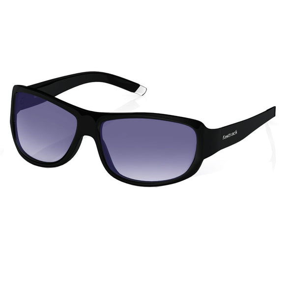 Fastrack P089BK1 Rectangle Sunglasses Black / Blue