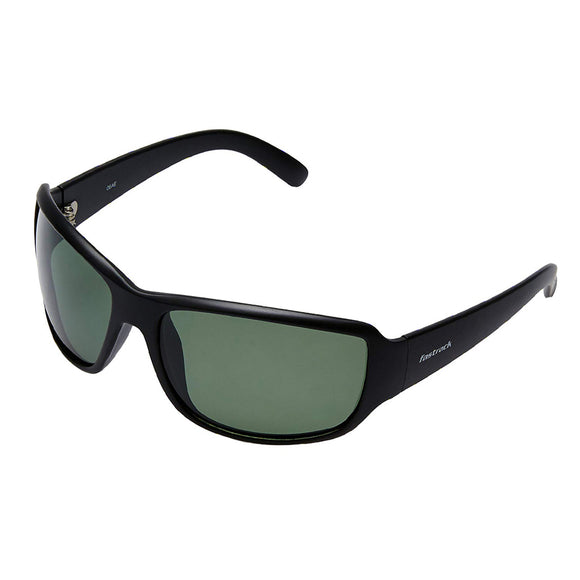 Fastrack P294GR4P Sports Polarized Sunglasses Size - 63 Black / Green