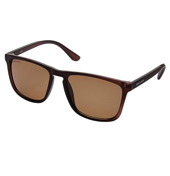 Fastrack P407BR4P Wayfarer Polarized Sunglasses Brown / Brown